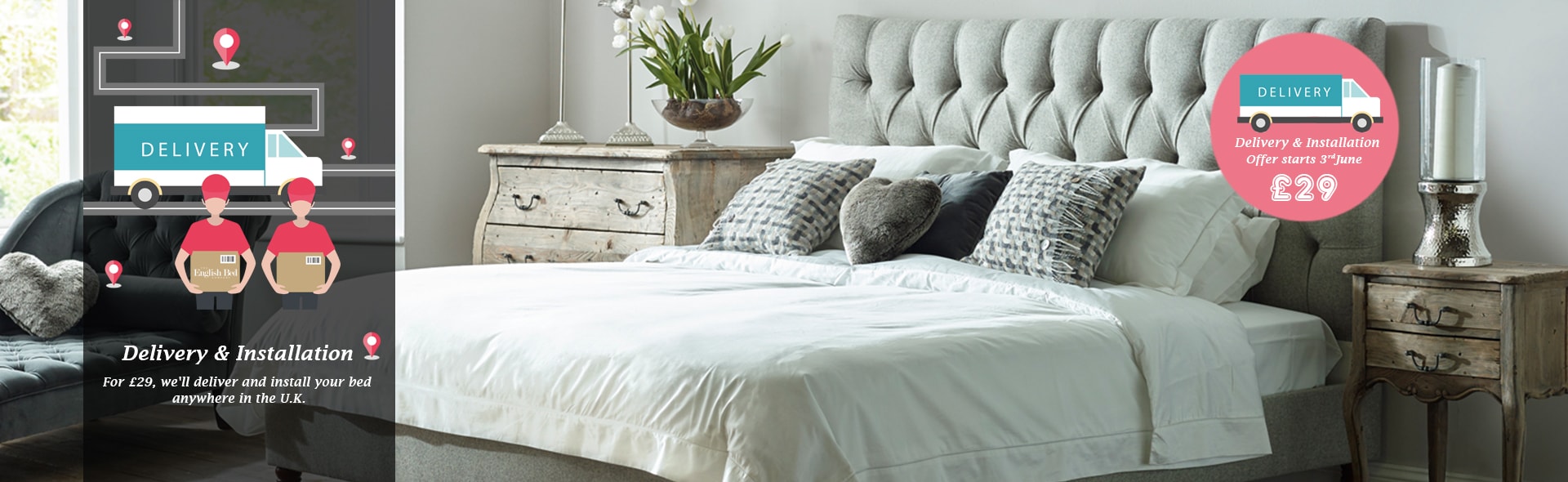 The English Bed Company Upholstered Beds & Headboards UK Delivery