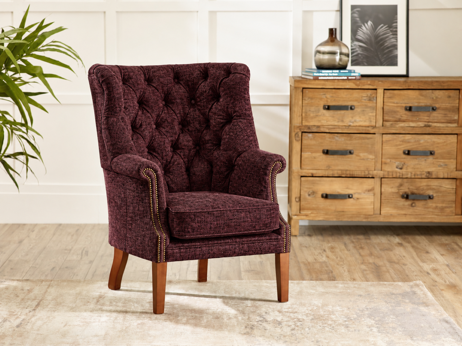 Dunham Round Back Fabric Chair