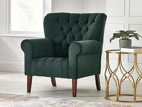 Oliver Fabric Spoon Back Chair