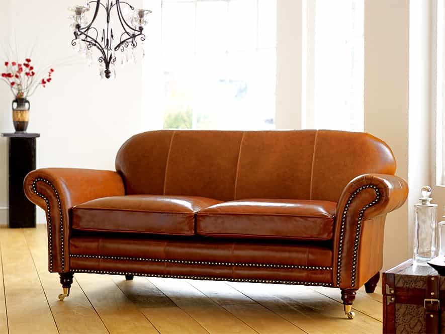 Rochester Leather Sofa The English Bed Company