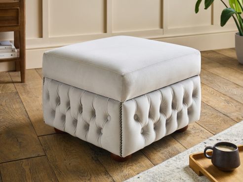 Darlington Fabric Storage Chesterfield Footstool