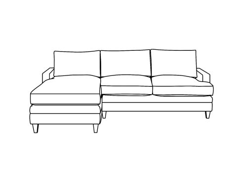 Everest Leather Chaise 3 x Sofa 