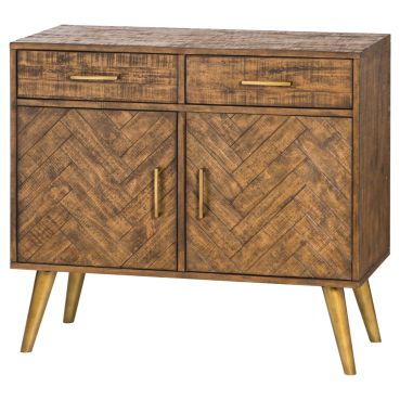 Deco Gold 2 Door 2 Drawer Sideboard