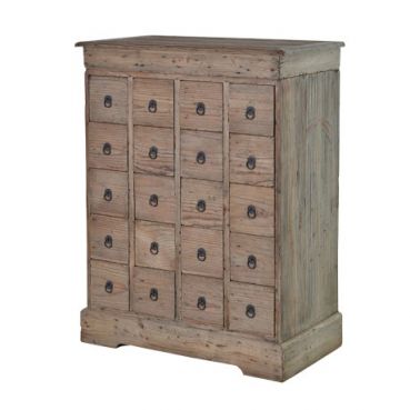 Colonial Reclaimed Pine 20 Drawer Chest