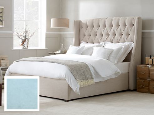 Austen Gas Lift King Bed - Amalfi Blue